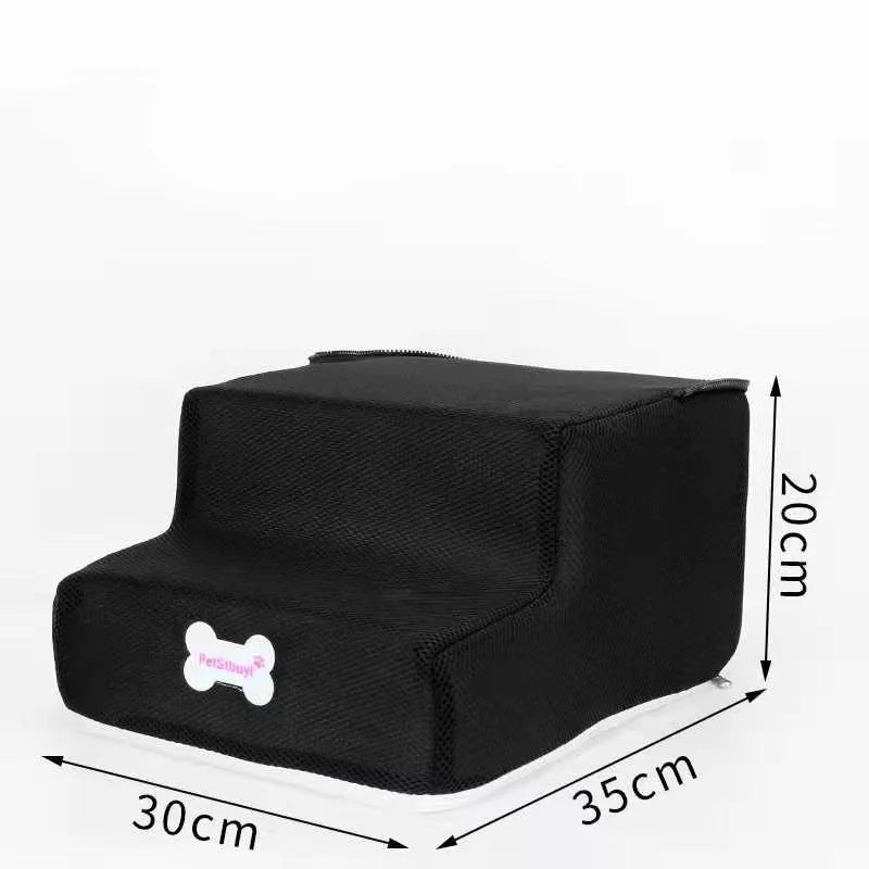3-Step Pet Stairs for Small Dogs and Cats - Removable Washable Non-Slip Ramp Ladder