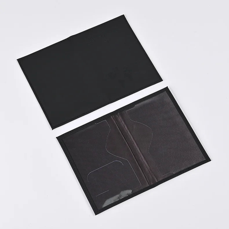 PU Leather Passport Holder, Waterproof Travel Passport Cover with Card Slots, Unisex Marble Pattern
