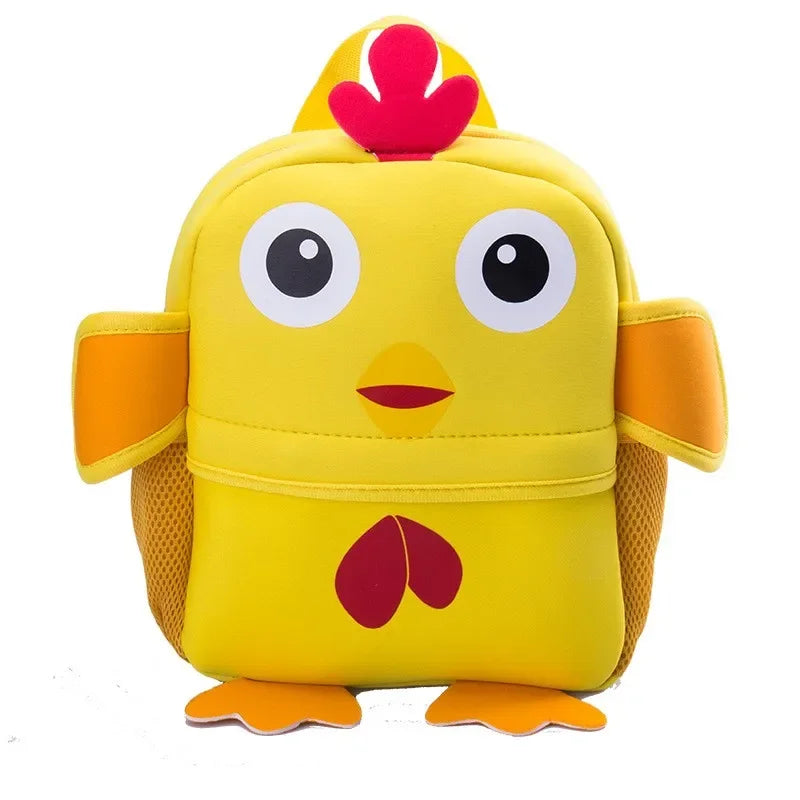 3D Cartoon Animal Kids Backpack Ages 4-6 – Kindergarten Toddler School Bag for Travel & Outdoor