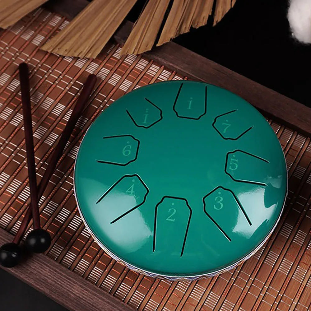 6-Inch (15 cm) 8-Tone Steel Tongue Drum – Mini Hand Pan for Meditation, Yoga & Kids, Portable Percussion Gift