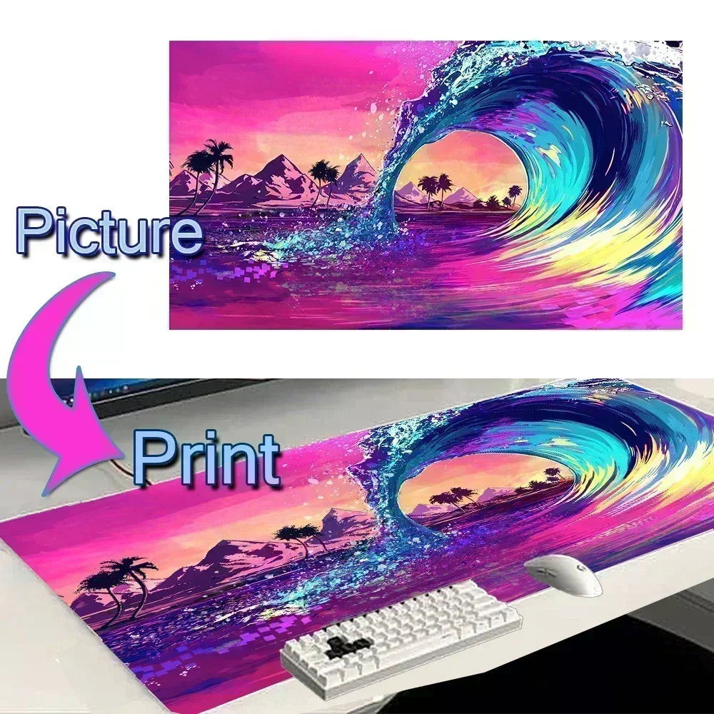 Custom Gaming Desk Mat – Personalized HD Mouse Pad Playmat, Multiple Sizes up to 1000x500mm (39.4x19.7 in) Non-Slip Rubber