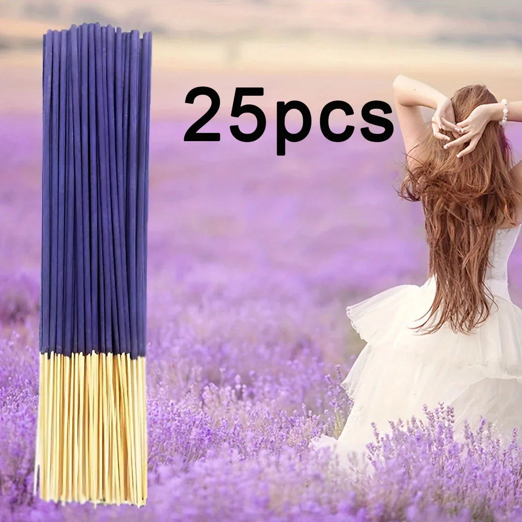 Lavender Aromatherapy Wooden Incense Sticks 8.66 in (22 cm) — Home, Spa & Hotel Fragrance, Therapeutic Scented Gift
