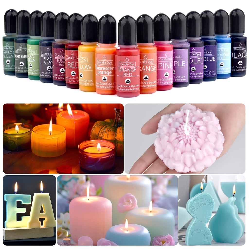 Liquid Candle Dye Pigment 10ml (0.34 fl oz) - Aromatherapy & DIY Candle Colorant