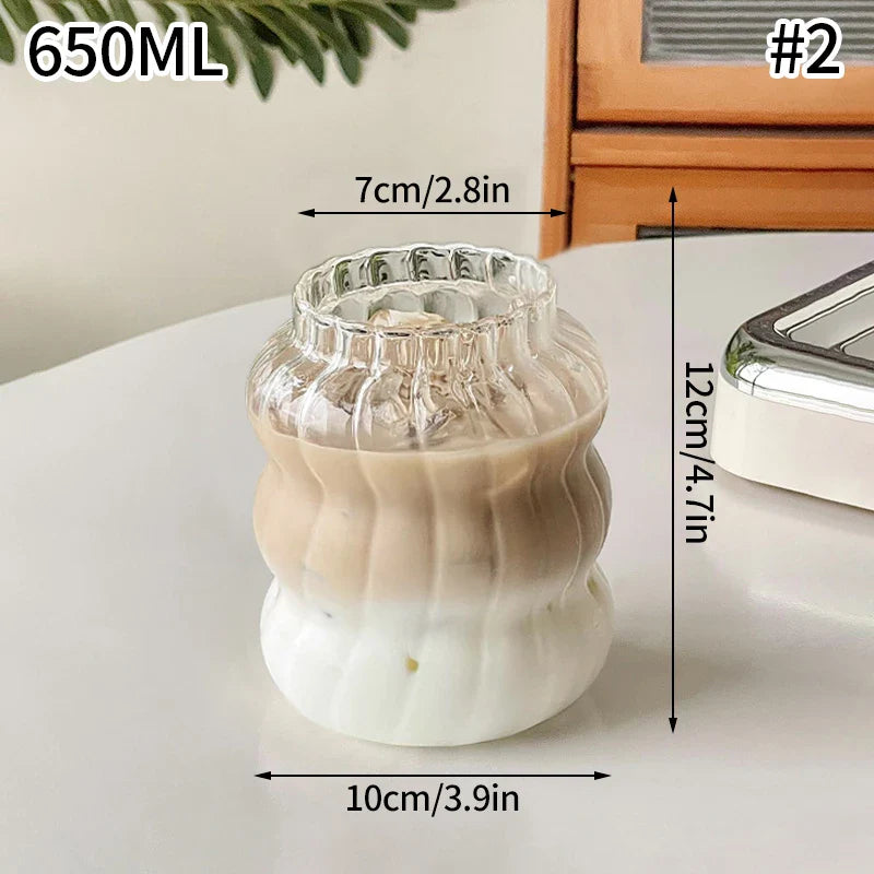 Clear Tall Glass Coffee Mug – Iced Coffee, Milk, Juice & Cocktail Drinkware