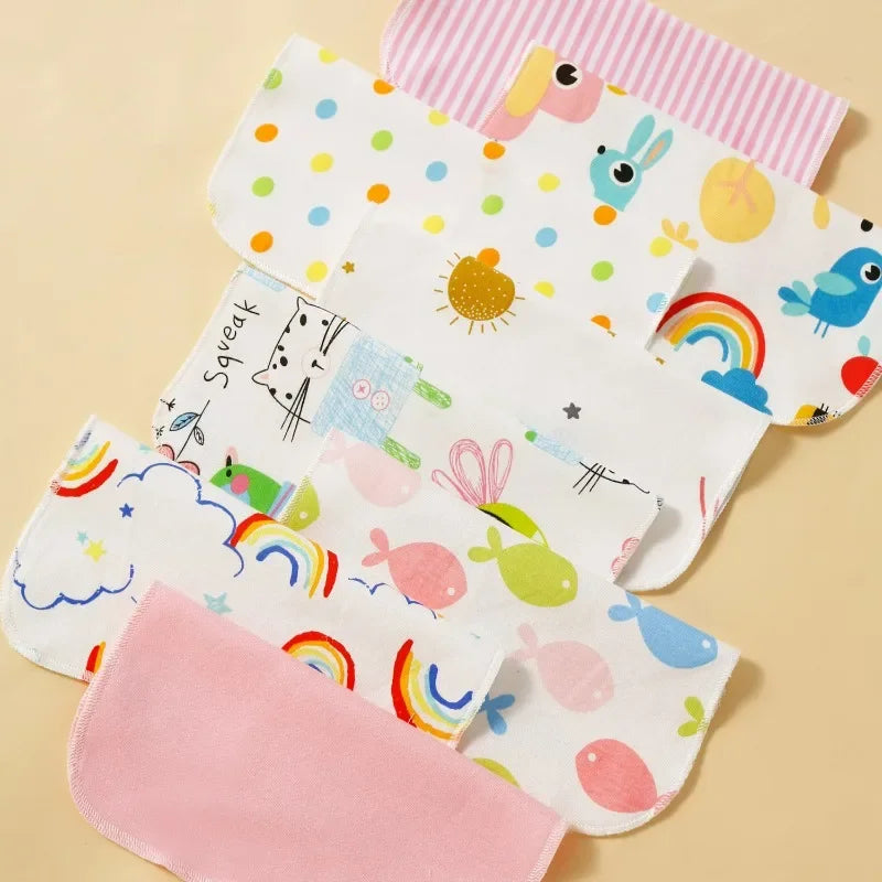 5- or 8-Pack Cotton Newborn Baby Towels Set - Burp Cloths and Nursing Washcloths for Boys and Girls