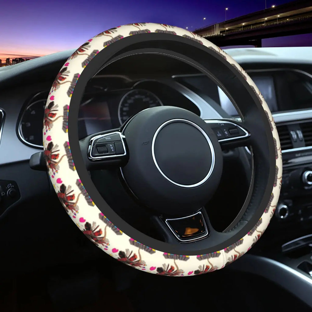 Kawaii Manga Steering Wheel Cover Soft Universal Fit 37-38 cm (14.5-15 in) Car Protector