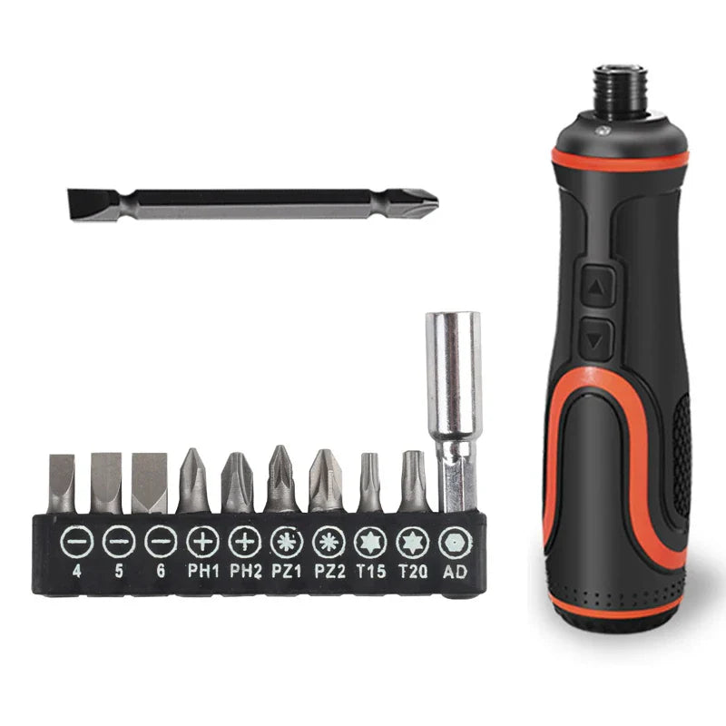 USB Rechargeable Cordless Electric Screwdriver Set with LED Light – Mini Power Tool for DIY & Home Repairs