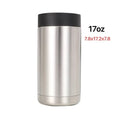 Double-Wall Vacuum Insulated Stainless Steel Bottle & Can Cooler — Wine, Beer & Soda Chiller for Bar, Camping & Outdoor