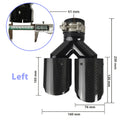 Carbon Fiber 304 Stainless Steel Rear Exhaust Tip Decorative Muffler - Universal Fit