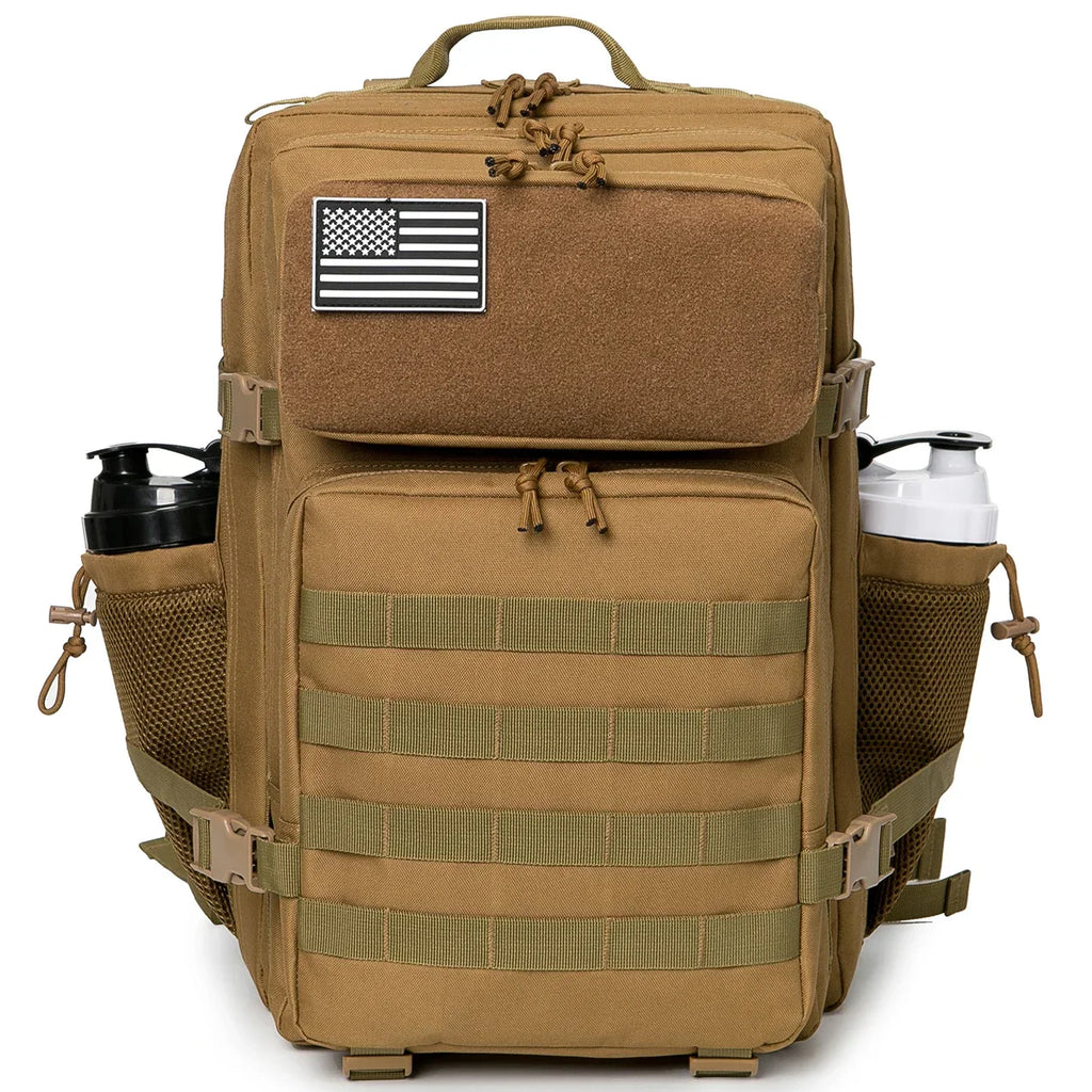 45L Tactical Backpack - 900D Waterproof MOLLE Rucksack for Hiking, Camping, Travel & School