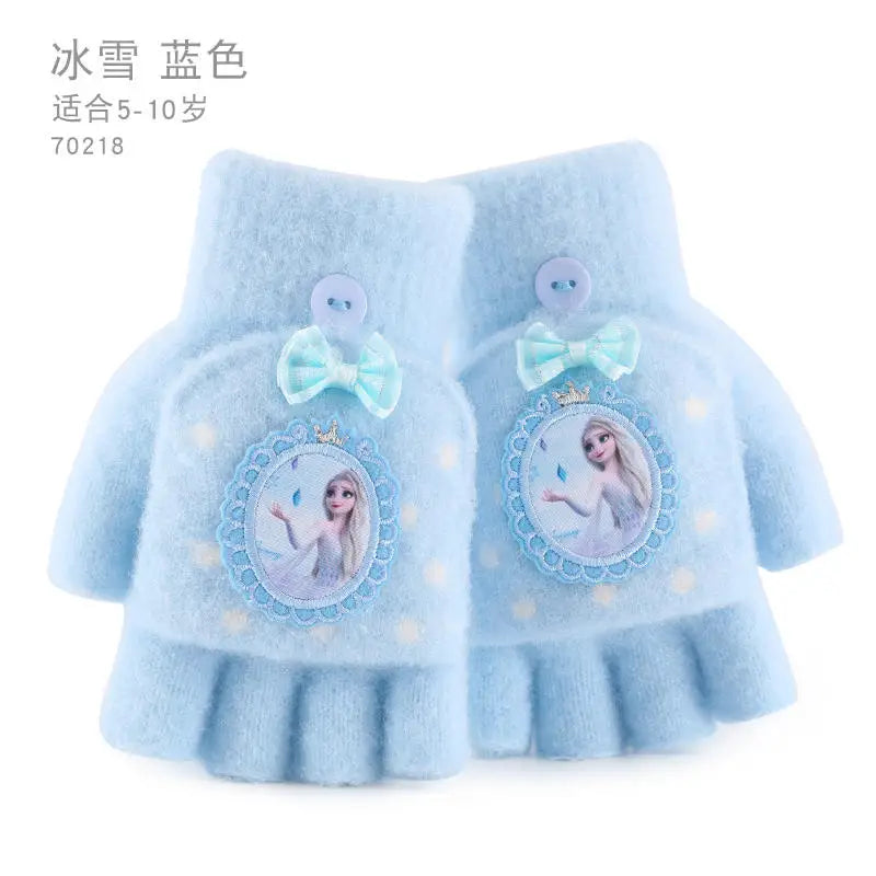 Kids Winter Plush Cartoon Mittens - Warm Gloves for Children Ages 2–6
