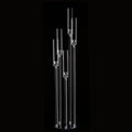 10-Pack Clear Acrylic 5-Arm Floor Candelabra 45.7in (116cm) – Wedding Table & Ceremony Centerpiece Candlestick Holder (LED Taper Compatible)