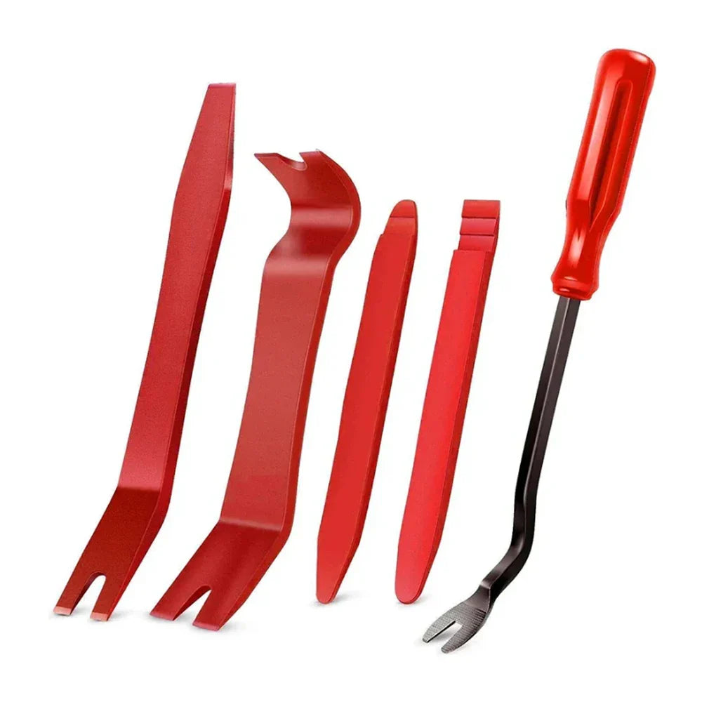 5-Piece Auto Trim Removal Tool Kit - No-Scratch Plastic Pry Tools for Interior Door Panels & Fastener Clips