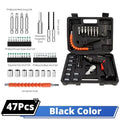 47-Piece 3.6V Cordless Electric Screwdriver Kit, 1800mAh USB Rechargeable, LED Light, 3.5Nm Torque for Home Repair