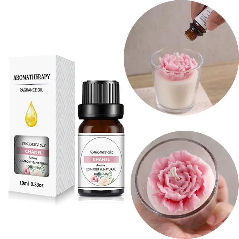 10ml (0.34 fl oz) Organic Essential Oil, 33 Scents Aromatherapy Fragrance Oil for Diffuser, Candle & Soap Making, Sleep