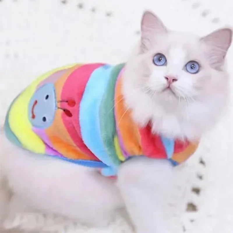 Cartoon Fleece Pet Sweater – Winter Warm Dog & Cat Coat (XXS-XL)