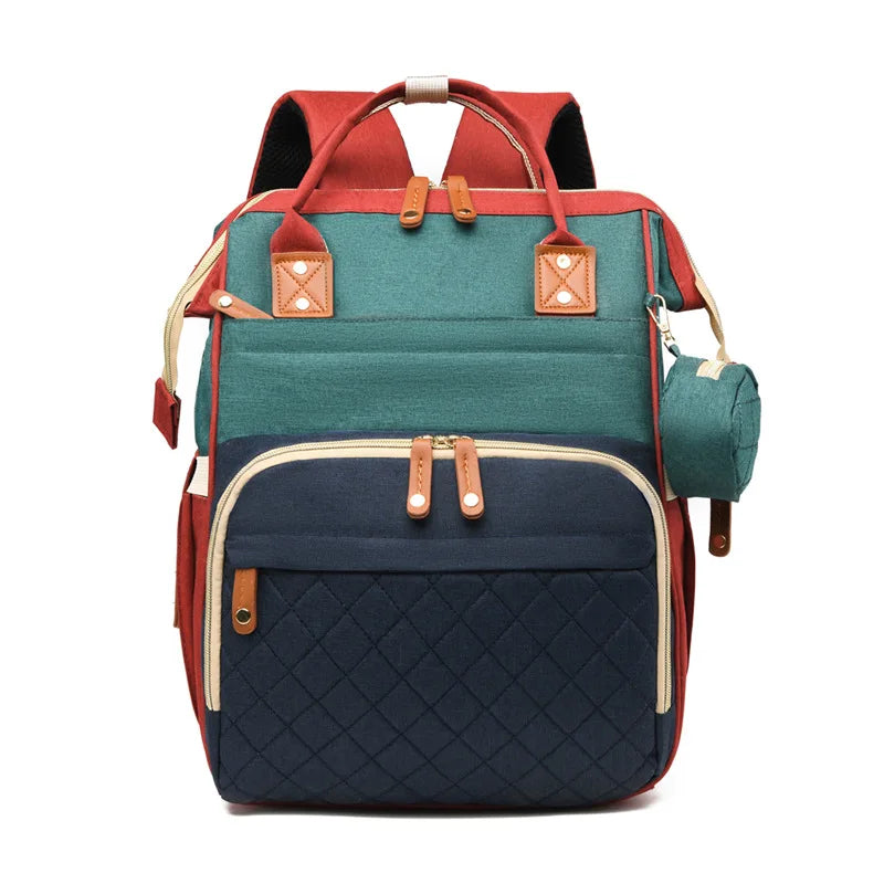 Large Waterproof Diaper Bag Backpack with USB Charging Port – 20–35L Maternity Nappy Bag with Insulated Bottle Pockets & Wet/Dry Separation