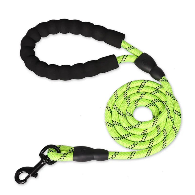 Reflective Heavy-Duty Nylon Dog Leash - 150/200/300cm (59/79/118 in | 5/6.6/9.8 ft) - Quick-Release for Small to Large Dogs