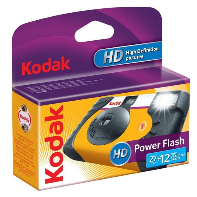 Single-Use Disposable Film Camera — 27/39 Exposures, ISO 800, Built-In Manual Flash