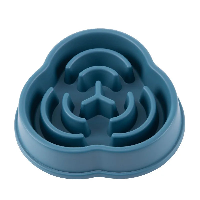 Slow Feed Dog Bowl – Anti-Choke Non-Tip Plastic Slow Feeder for Dogs, Anti-Overturn Pet Feeding Bowl