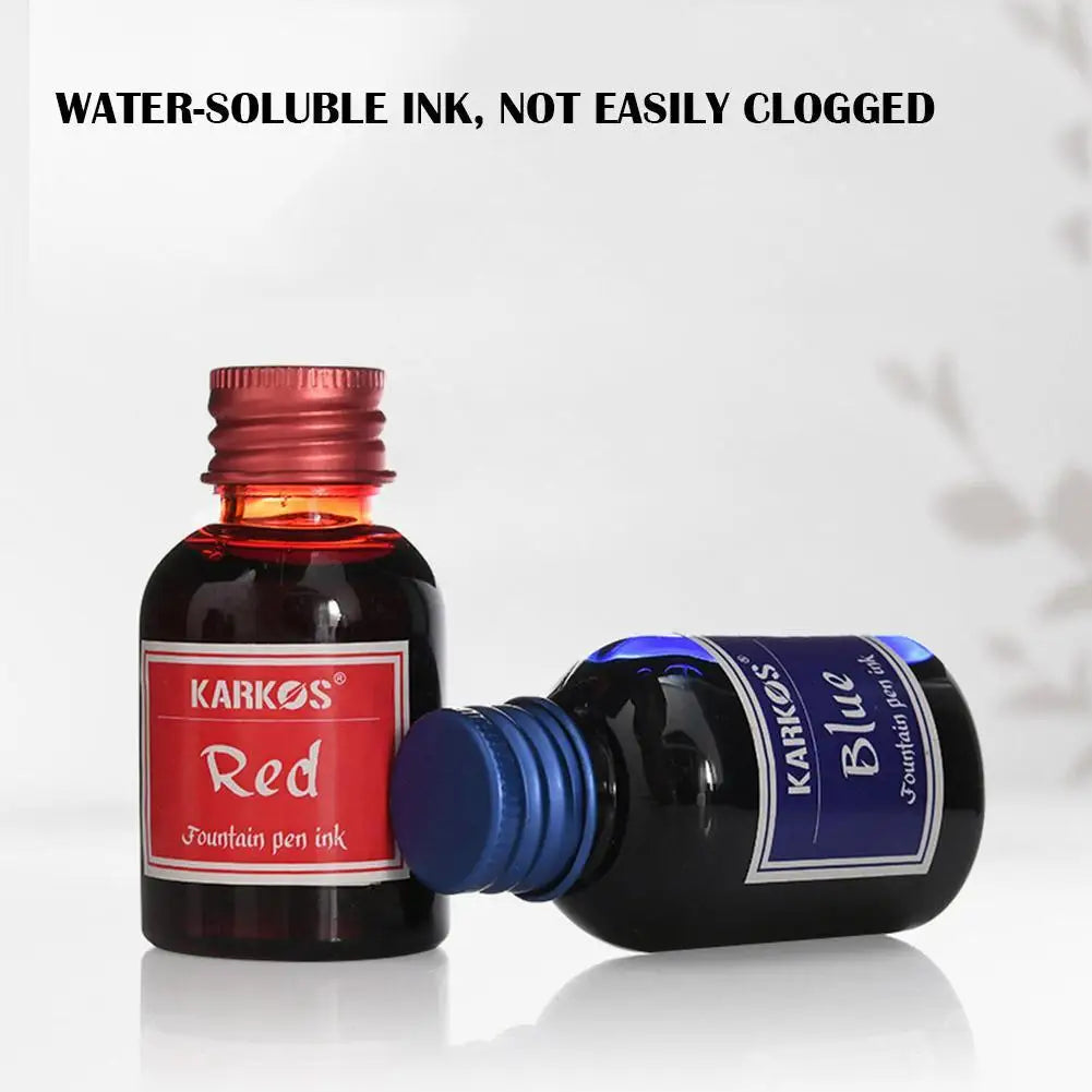 30ml Fountain Pen Ink Bottle (1.01 fl oz) — Water-Based Calligraphy Refill Ink for Stationery & School
