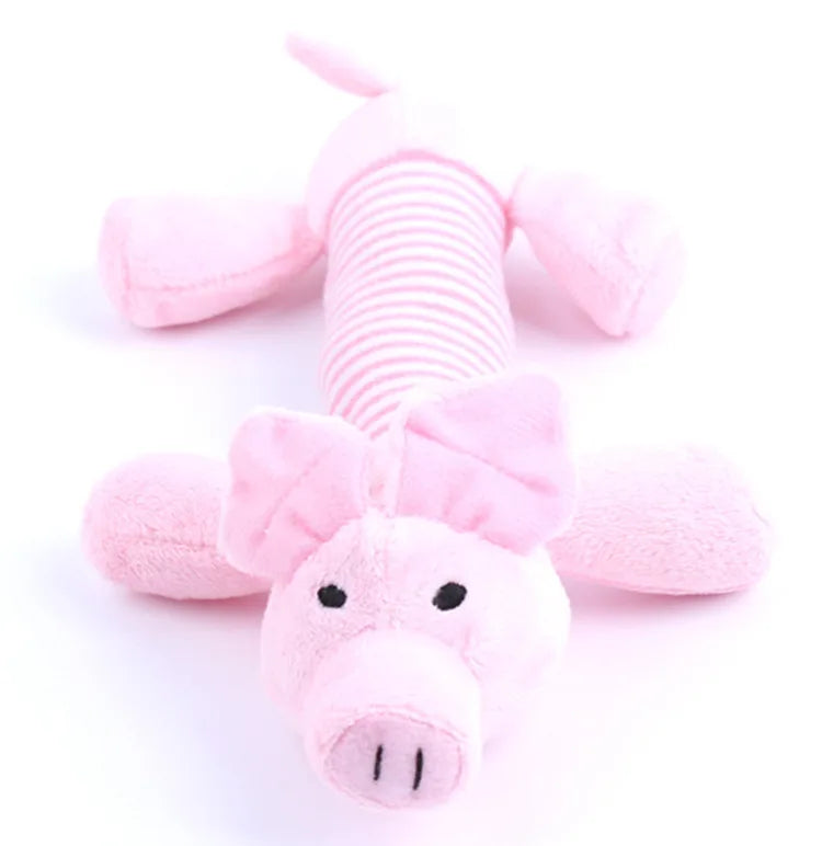 Stuffing-Free Squeaky Plush Dog Toy – Durable Crinkle Chew Toy, Simulated Animal