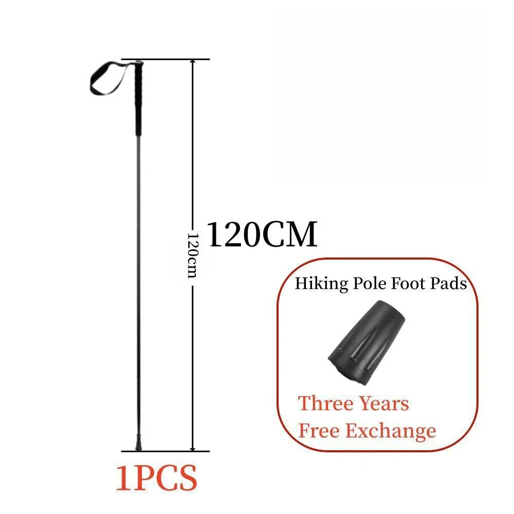 Ultralight Carbon Fiber Trekking Poles 5-Section Folding Anti-Shock Hiking and Walking Sticks 110/120/130 cm (43/47/51 in)
