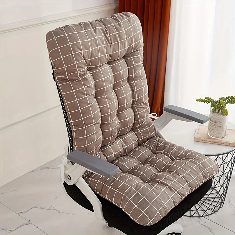 Ergonomic Office Seat Cushion with Integrated Lumbar Backrest for Home, Car & Office