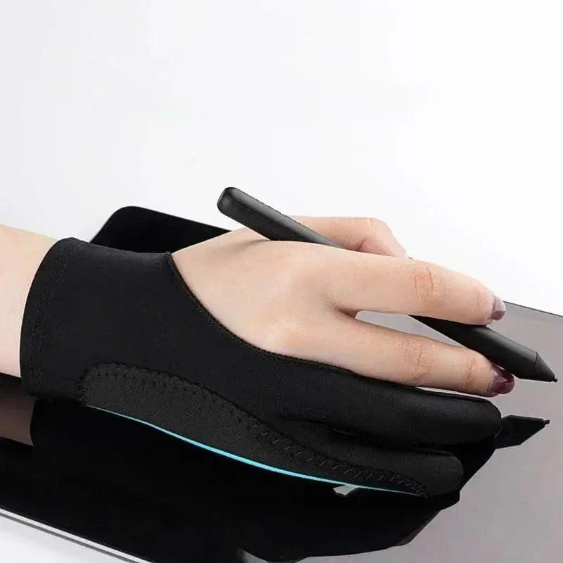 Two-Finger Drawing Glove — Anti-Fouling Anti-Touch Artist Glove for Graphics Tablet & iPad (Left or Right Hand)