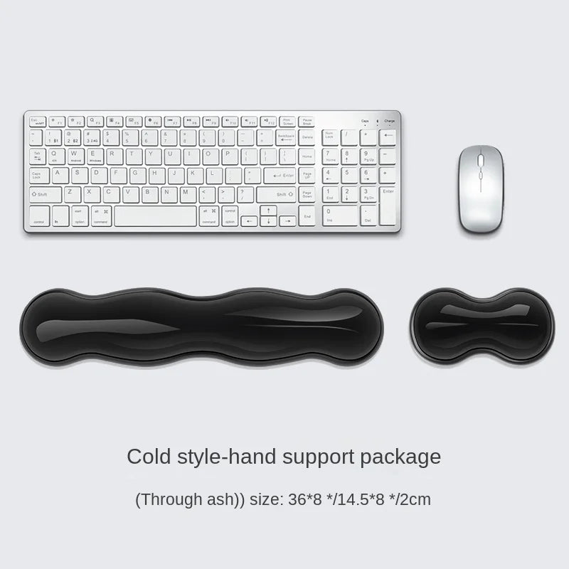 Transparent Anti-Slip Rubber Mouse Pad with Ergonomic Wrist Rest - Desk & Gaming