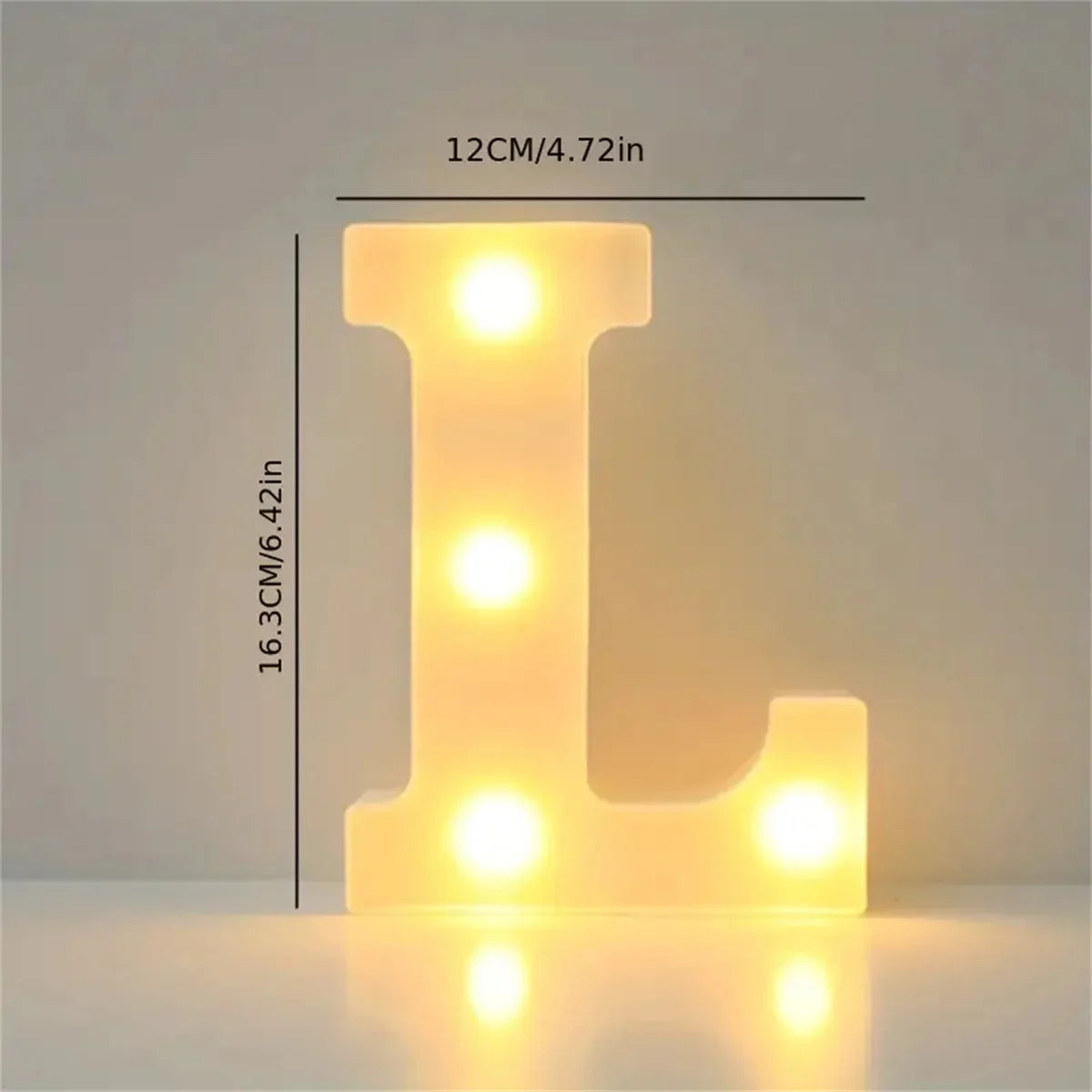 16cm (6.3 in) LED Marquee Letter & Number Light - Battery-Operated Night Lamp for Home, Wedding, Bar & Party Decor
