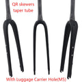 700C UD T800 Full Carbon Road & Gravel Bike Fork — Disc Brake, Luggage Carrier Mount, 45mm Offset