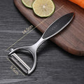 Stainless Steel Multi-Purpose Vegetable Peeler & Grater - Serrated & Flat Blades for Potatoes, Melons, Fruits