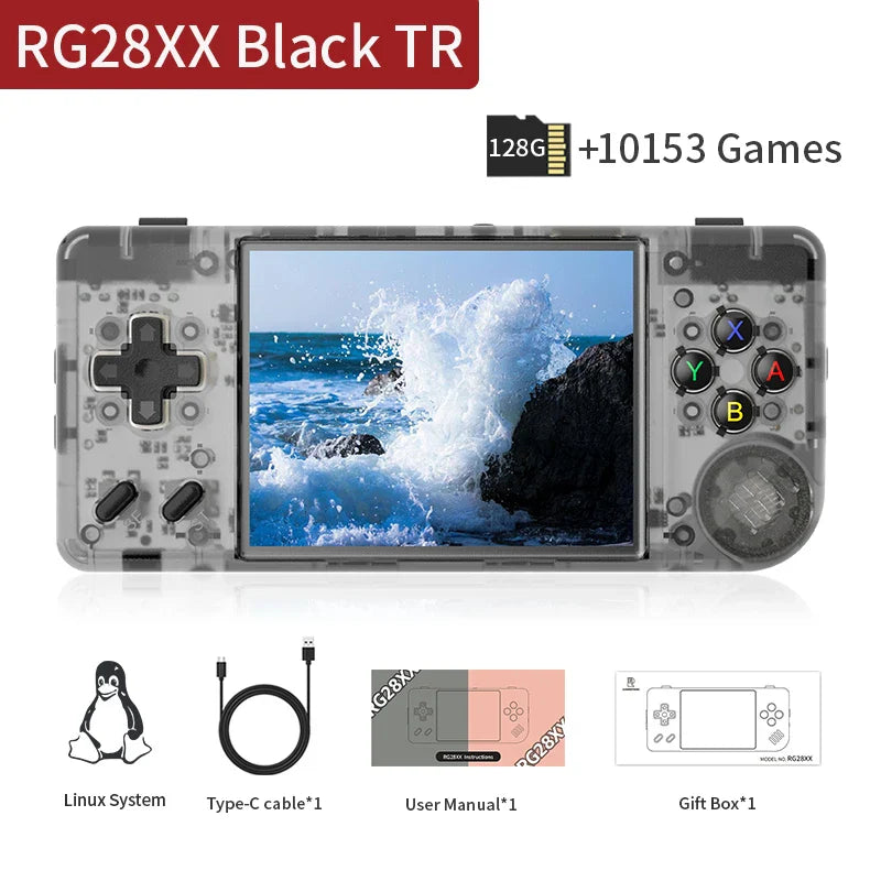 Handheld Retro Game Console 2.83-inch (72 mm) IPS Screen Linux 64GB TF 3100mAh Battery HDMI Output 5000+ Built-in Games