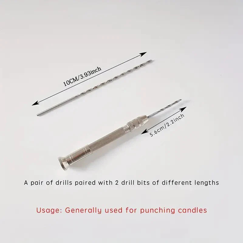 Candle Punching Tool Kit with 2 Drill Bits for DIY Candles & Crafts