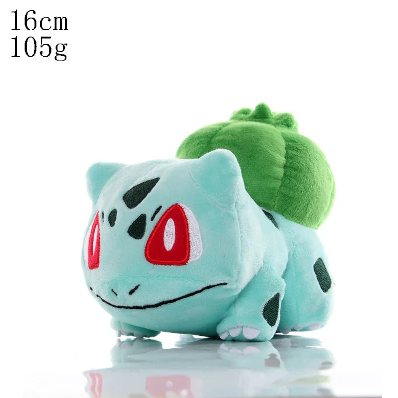Pikachu & Friends 8 in (20 cm) Plush Stuffed Animal — Pikachu Charmander Squirtle Bulbasaur Eevee Scorbunny Gengar Snorlax Christmas Gift