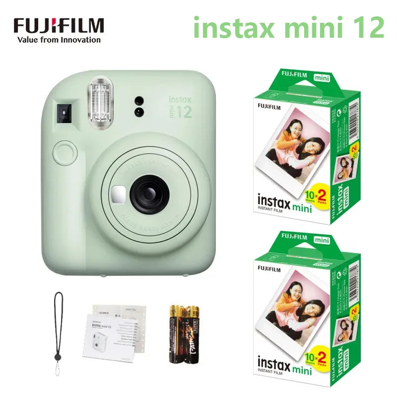Instant Mini Film Camera with 20-Sheet Film, Shoulder Strap & Carry Bag - Instant Print Camera Gift Set