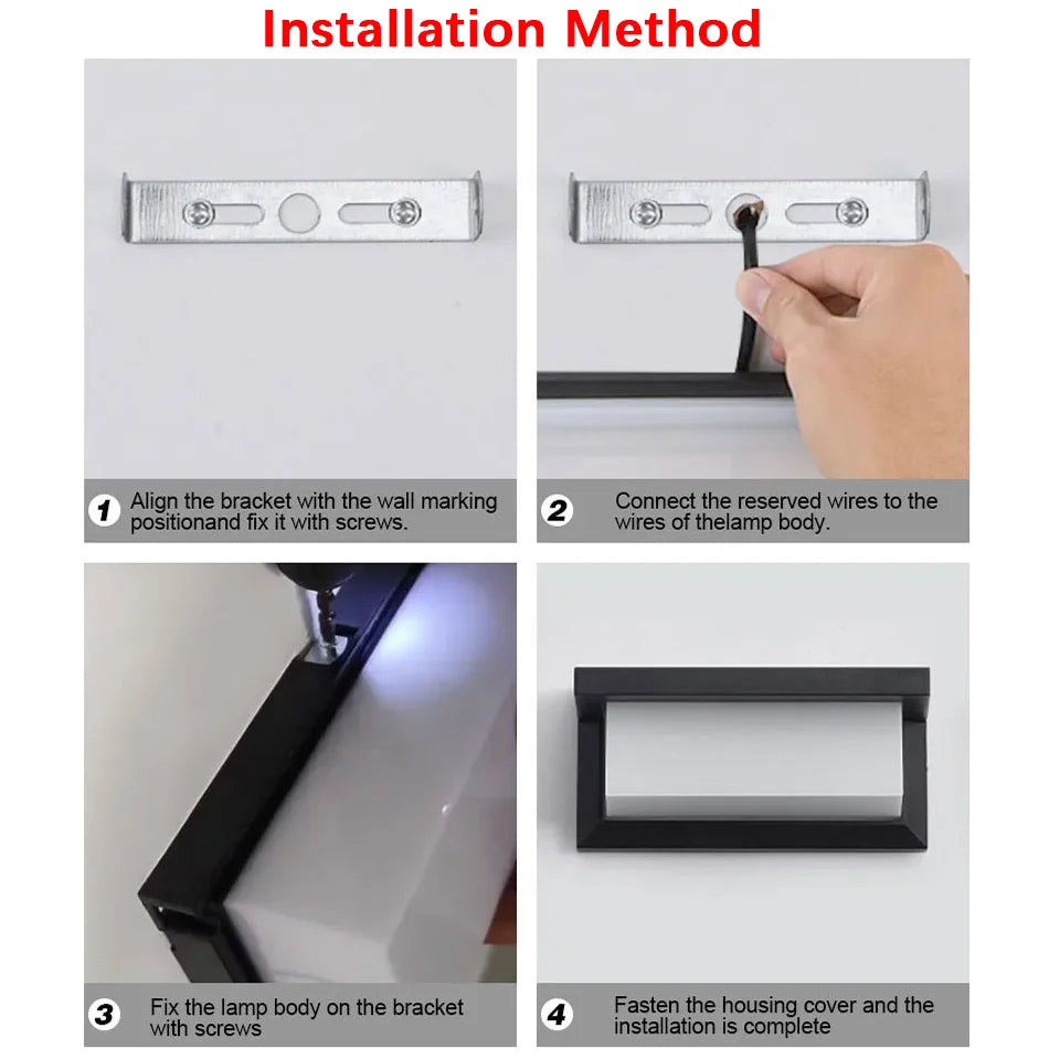 LED Outdoor Wall Light with Radar Motion Sensor - Waterproof Modern Porch & Garden Lamp AC85-265V