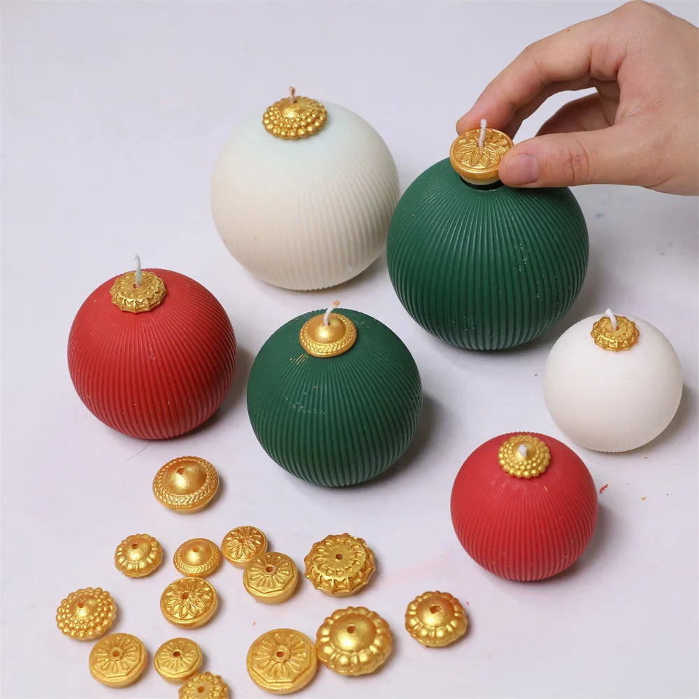 DIY Christmas Bauble & Tree Candle Silicone Mold Set, 3 Sizes, Platinum Silicone for Scented Candle Making