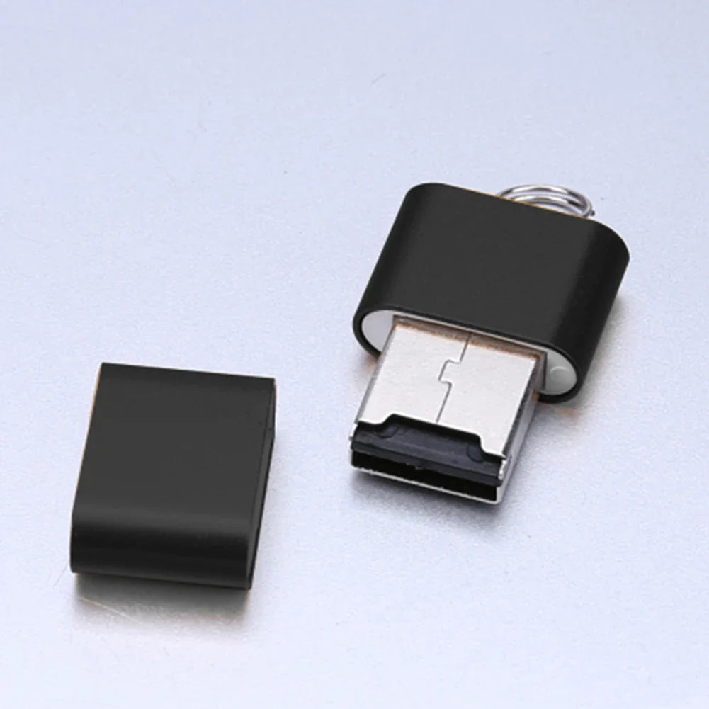 Mini Aluminum USB 2.0 Micro SD / TF Card Reader - High-Speed 480 Mbps, Plug & Play