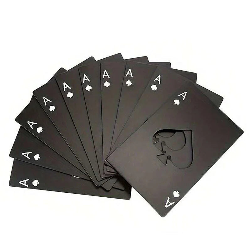 Stainless Steel Playing Card Bottle Opener (Spade Design) – Slim Credit Card Beer & Wine Opener