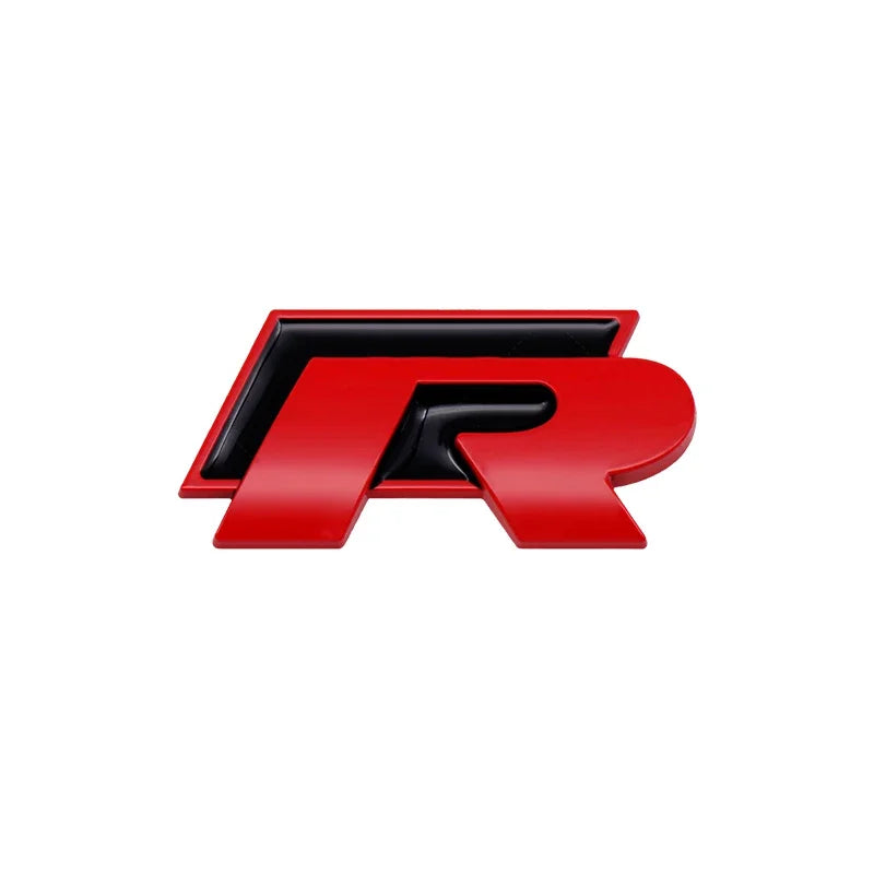 3D Metal R Logo Car Trunk Emblem Sticker Rear Body Badge for Golf Polo Jetta Beetle Passat Tiguan