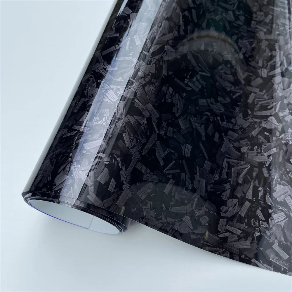 Glossy Laser Forged Carbon Fiber Vinyl Wrap Self-Adhesive Waterproof Car Film - 10/20/30/50 cm x 152 cm (3.94/7.87/11.81/19.69 in x 59.84 in)