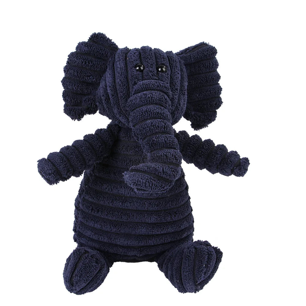 Dog Chew Toy Corduroy Plush Squeaky Molar Tooth Cleaner Training Toy for Large Dogs Monkey and Pig Designs