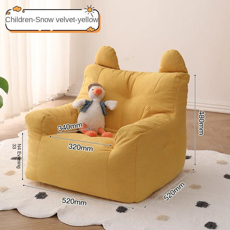 Eco-Friendly Nordic Kids Sofa Chair - Soft Backrest Bean Bag for Toddlers and Kids