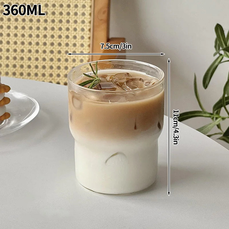 Aesthetic Glass Tumbler 865ml (29.2oz) — Iced Coffee, Latte, Water & Cocktail Cup