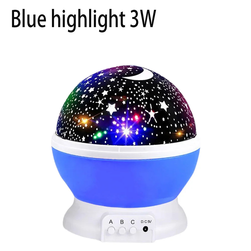 Rotating Star Projector Night Light – LED Galaxy & Moon Lamp for Kids Bedroom, Soothing Sleep Light & Gift for Girls and Boys