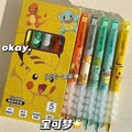 5-Pack Pokemon Gel Pen Set - Pikachu, Squirtle & Charmander Press Gel Pens for School, Office & Gifts