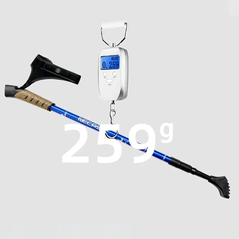 Telescopic Trekking Poles 2-Pack - Adjustable 26–53 in (66–135 cm) Lightweight Aluminum Hiking Poles with Cork Handle & Copper Locking System