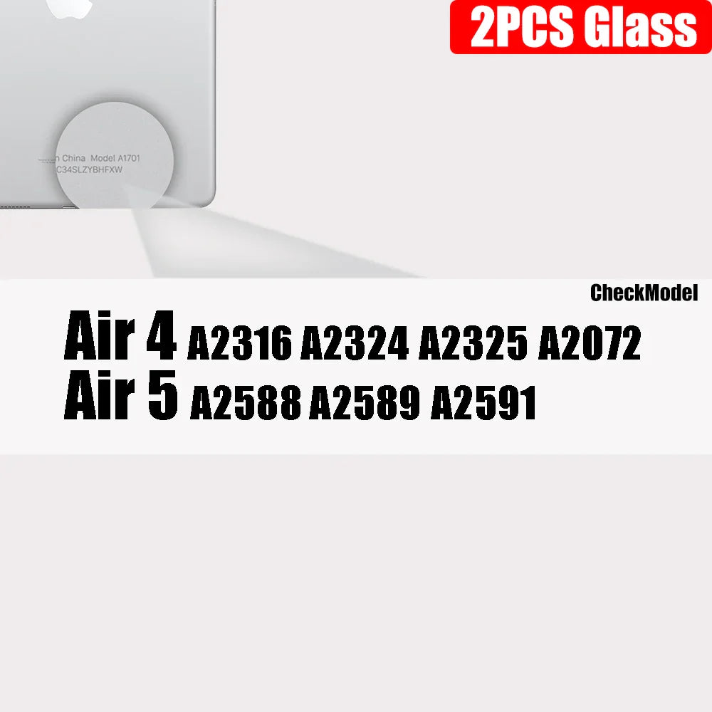 2-Pack Tempered Glass Screen Protector for iPad — Clear, Anti-Fingerprint, Case-Friendly — Fits 11-inch (27.9 cm), 10.5-inch (26.7 cm), 9.7-inch (24.6 cm), Air, Mini & Most iPad Models
